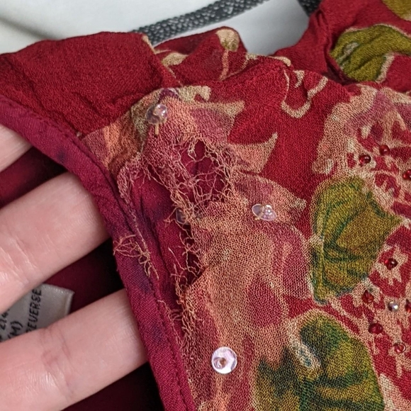 Vintage Red Floral Dress - Picture 5 of 5